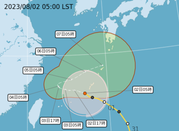 又準備停班停課了？颱風「卡努」大轉彎 雨會再下7天 風力達停班標準